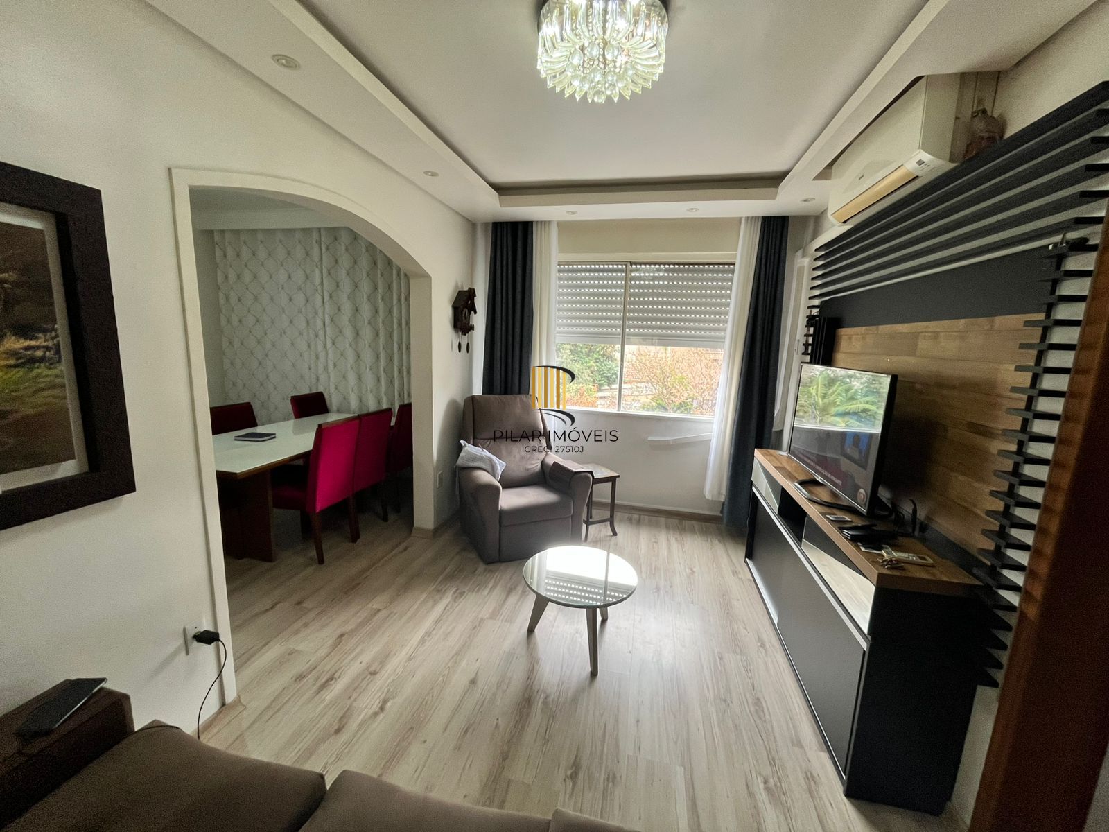 Apto de 02 dorm, mobiliado, transformado em 01 dorm, com vaga no Passo da Areia