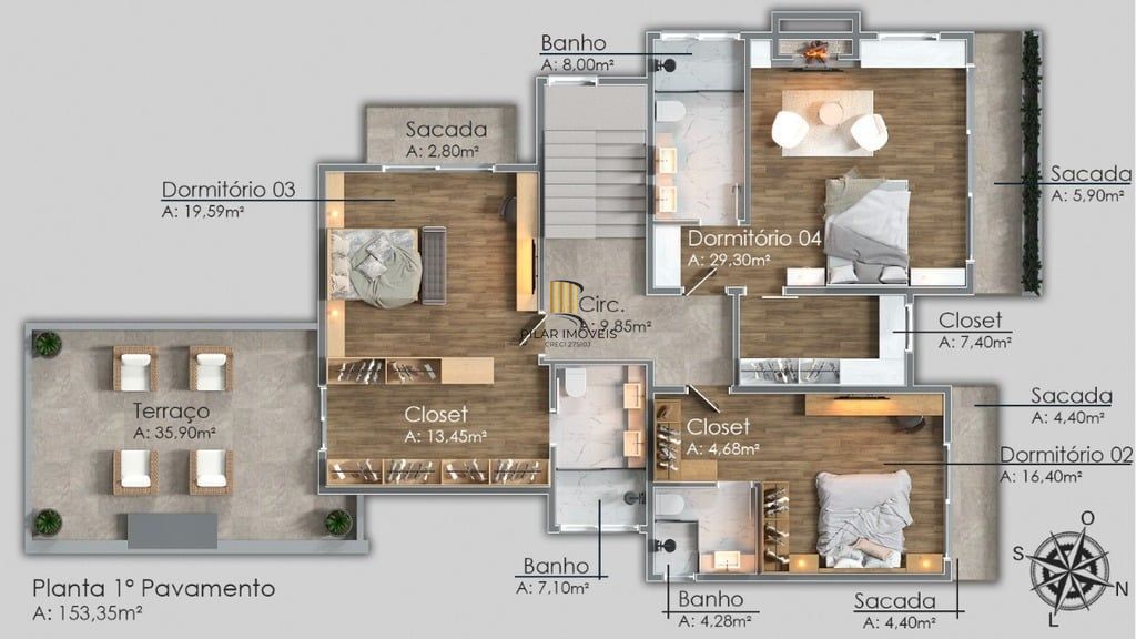 Casa de Condomínio 4 dormitórios no bairro Dante