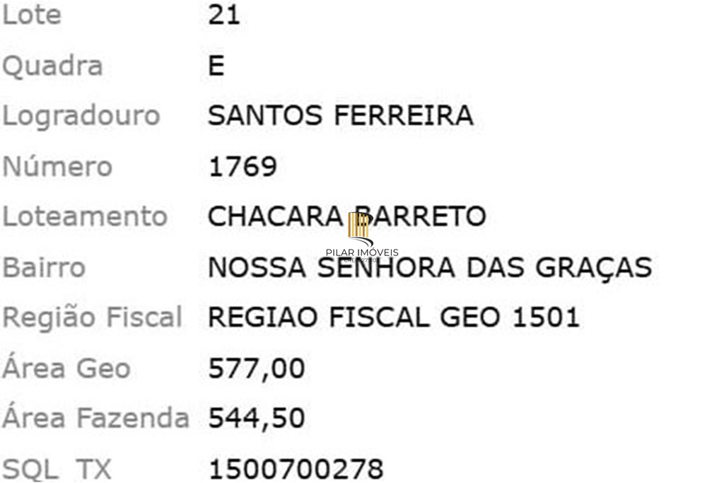 Terreno Comercial no bairro Nossa Senhora das Graças
