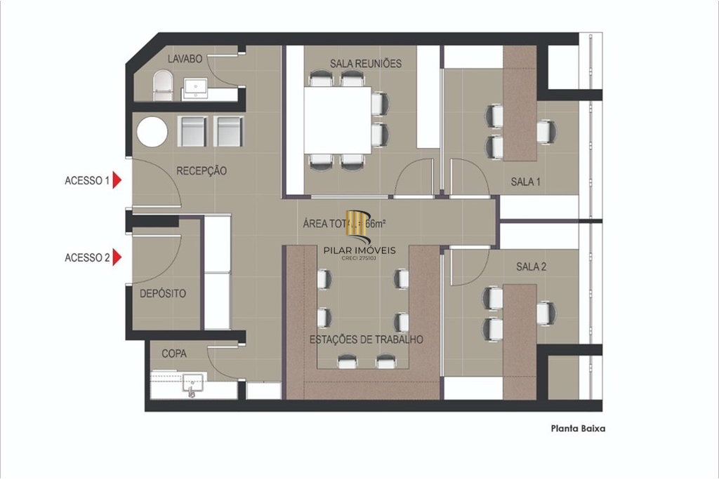 Sala Comercial no bairro Chácara das Pedras