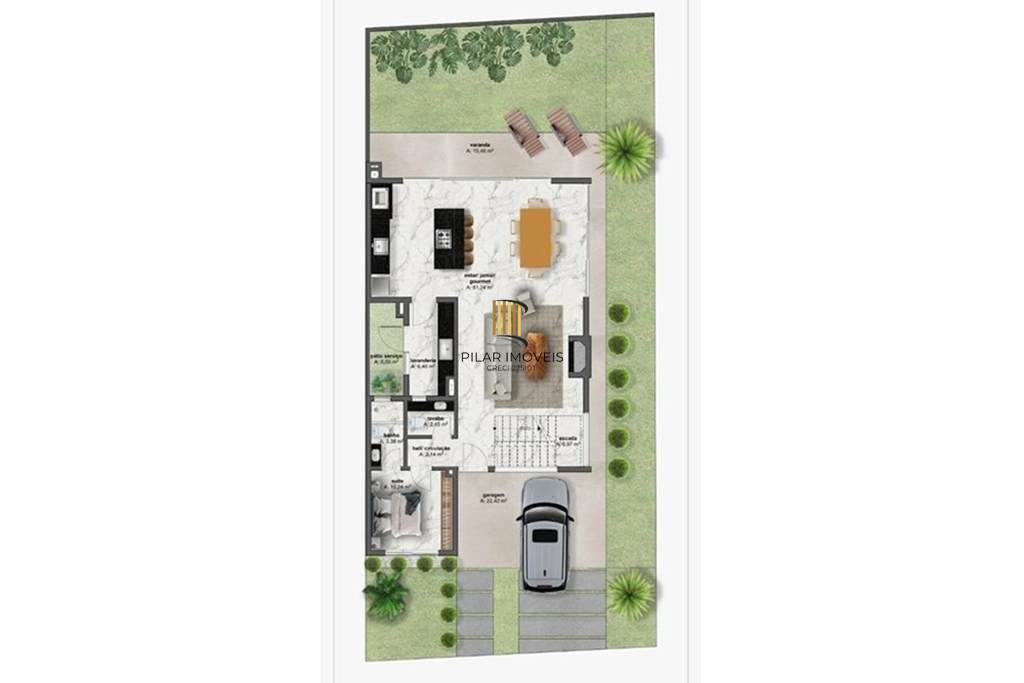 Casa de Condomínio 1 dormitório no bairro Centro