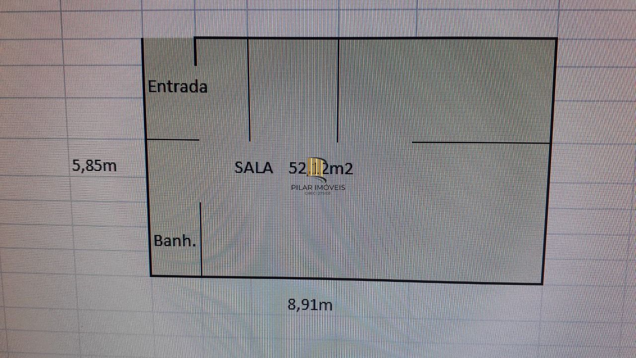 Sala de alto padrão, 52 m², vaga de garagem, Bairro Passo da Areia, mobiliada