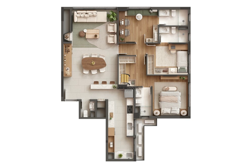 Apartamento 3 dormitórios no bairro Rio Branco