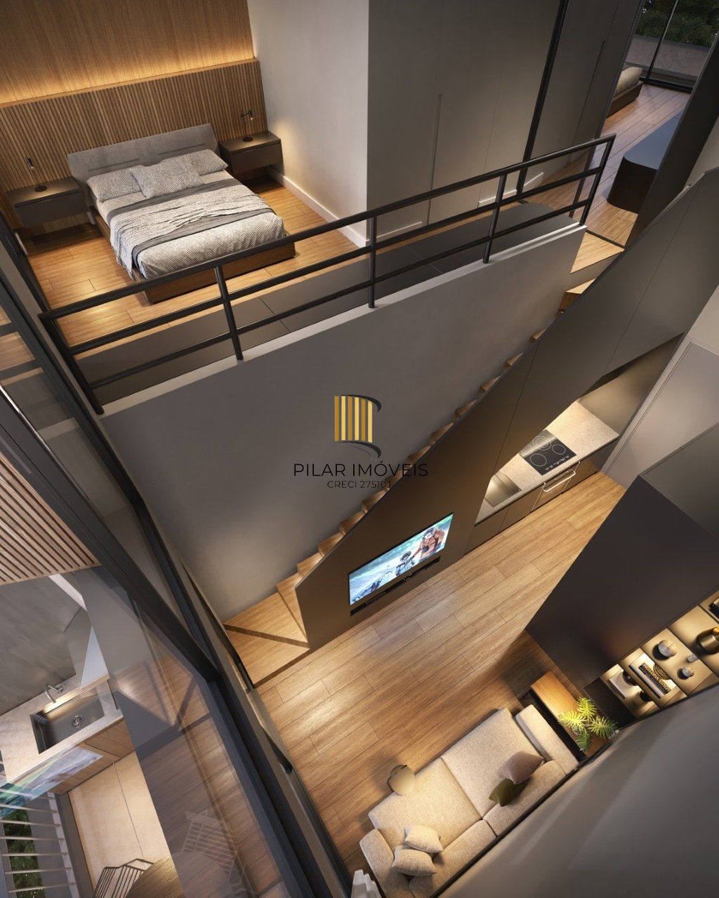 Loft 1 dormitório no bairro Três Figueiras