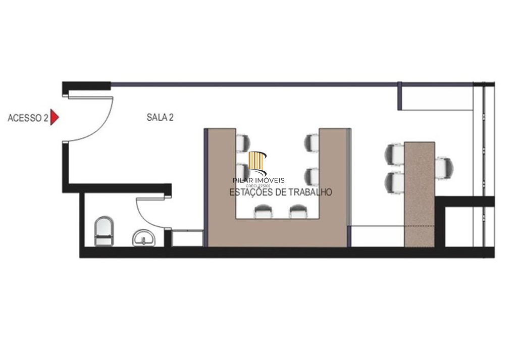 Sala Comercial no bairro Chácara das Pedras