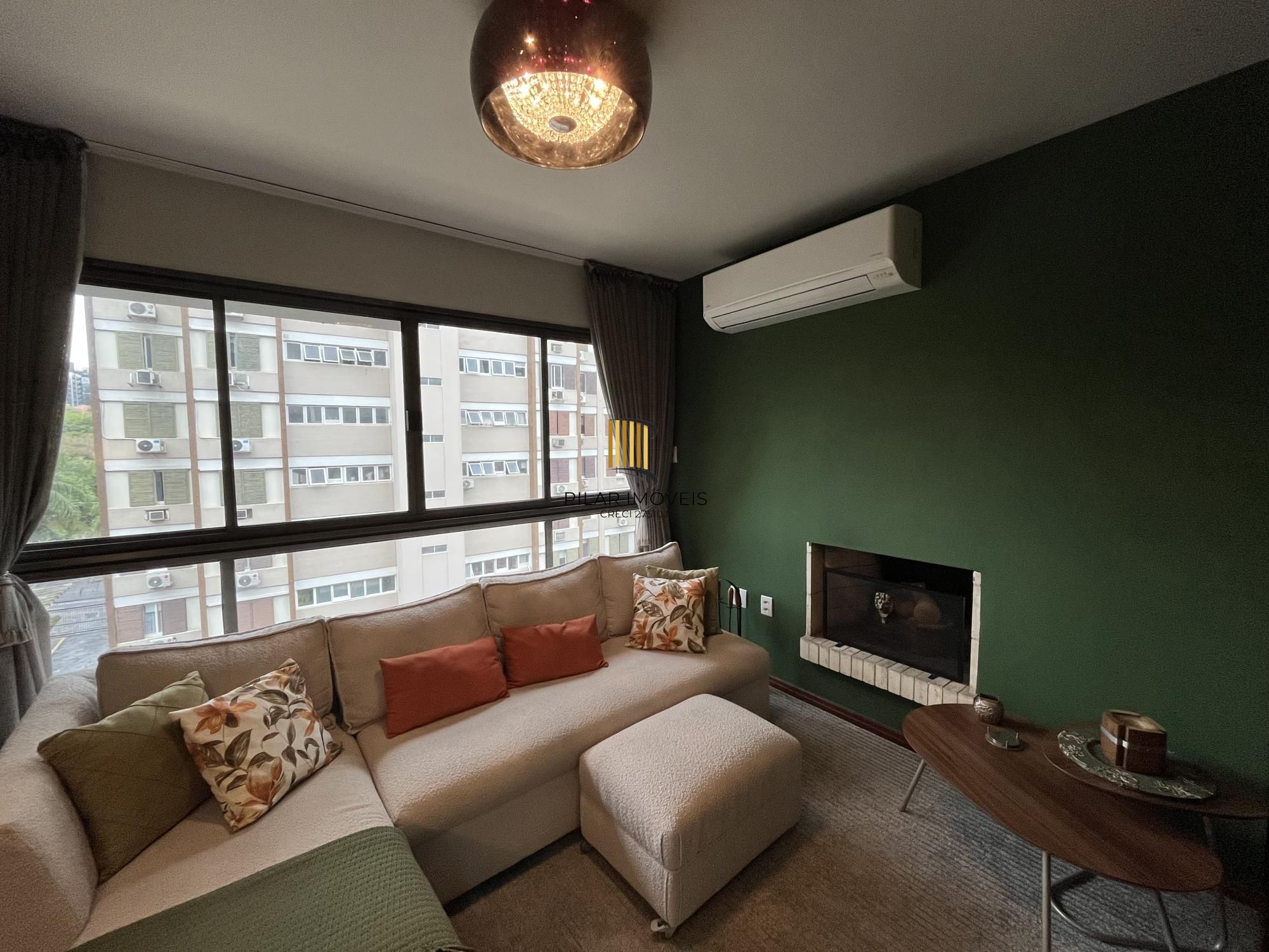 Apartamento de 2 quartos, suíte, churrasqueira, lareira e garagem Bela Vista POA