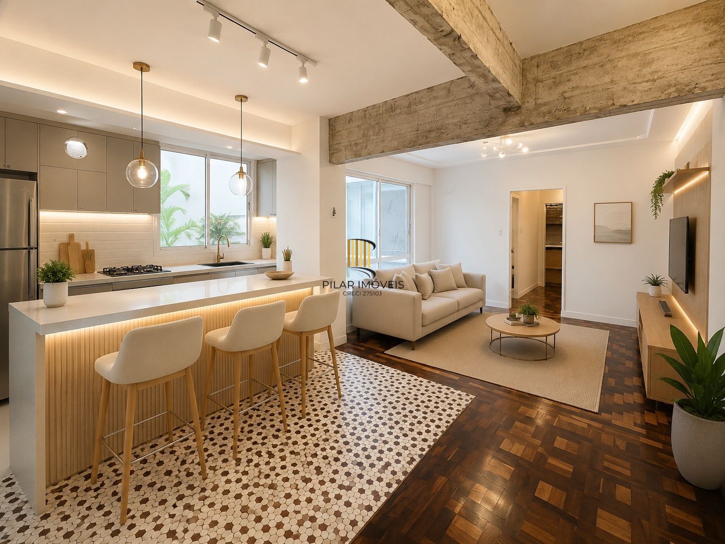 Apartamento reformado de 2 quartos no bairro Moinhos de Vento em POA