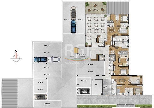 Apartamento NOVO de 2 dormitórios, sendo 1 suites, 2 vagas