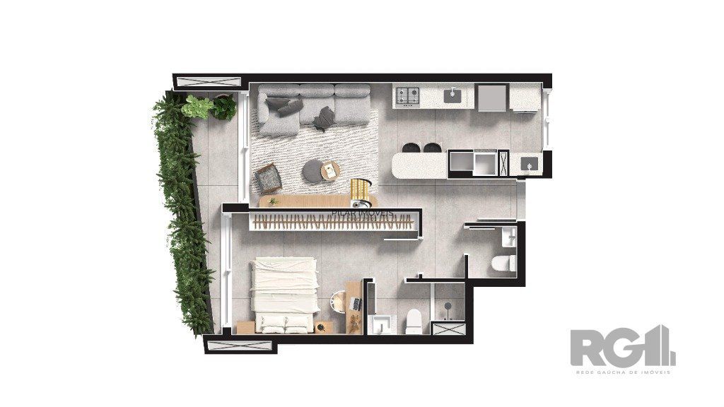 Lançamento 1 Dormitório(s) Bairro Rio Branco