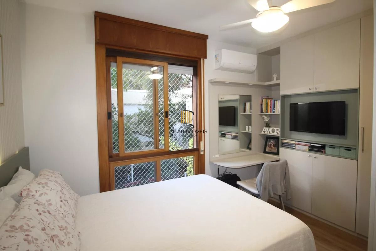 Belo Apartamento, 2 Dormitórios, Semi mobiliado, 1 Banheiro, churrasqueira, 1 Vaga Escriturada, próximo Encol, Petrópolis, Poa/ Rs.