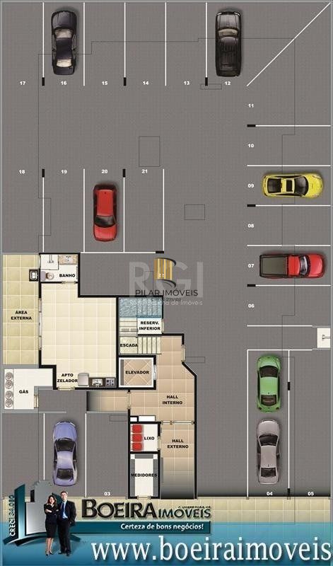 Apartamento para Venda - 58.48m², 2 dormitórios, sendo 10 suites, 1 vaga - Centro