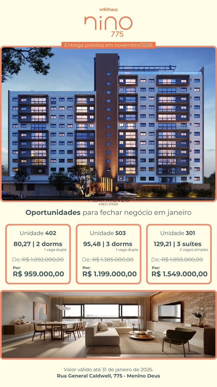 Apartamento 3 dormitórios no bairro Praia de Belas