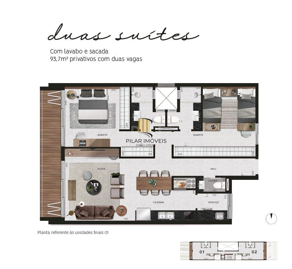 Lançamento para Venda - 93.7m², 2 dormitórios, sendo 1 suites, 2 vagas - Petrópolis