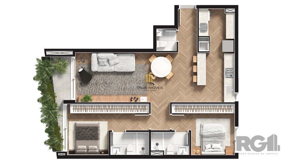 Lançamento 2 Dormitório(s) Bairro Rio Branco