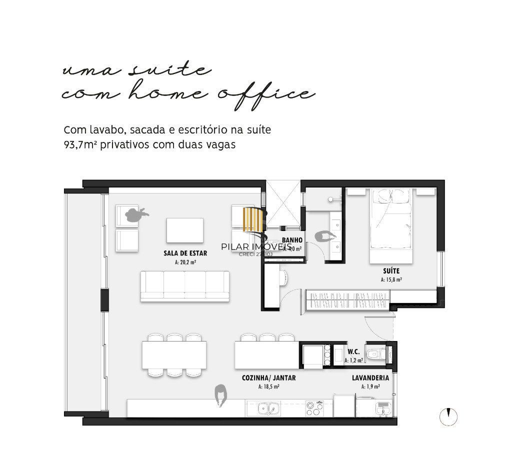 Lançamento para Venda - 93.7m², 2 dormitórios, sendo 1 suites, 2 vagas - Petrópolis