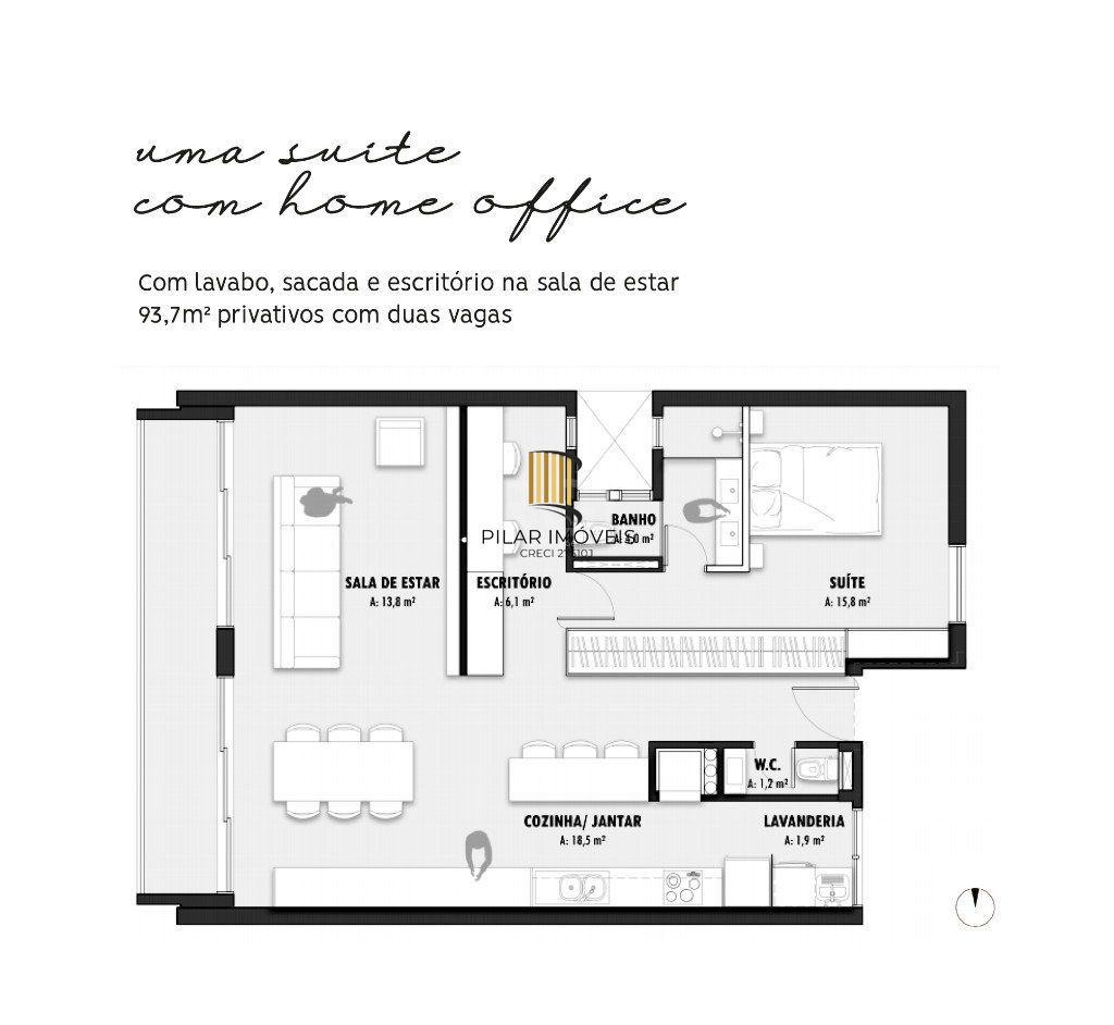 Lançamento para Venda - 93.7m², 2 dormitórios, sendo 1 suites, 2 vagas - Petrópolis