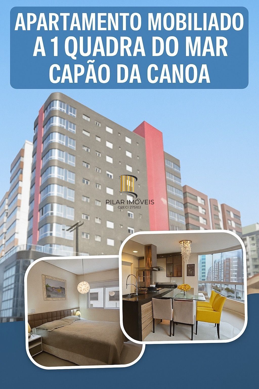 Apartamento 2 quartos com 1 vaga escriturada, Piscinas, Capão da Canoa.