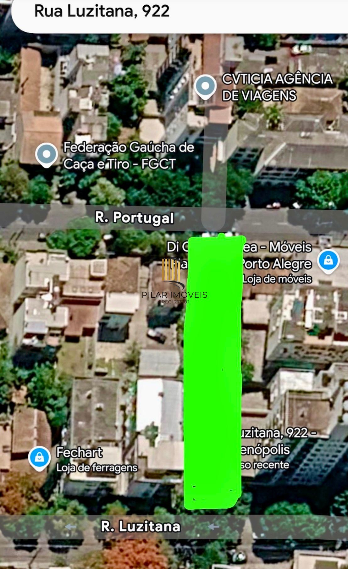 Terreno de 11x 60 no Bairro Higienópolis Entre Rua Portugal e Luzitana