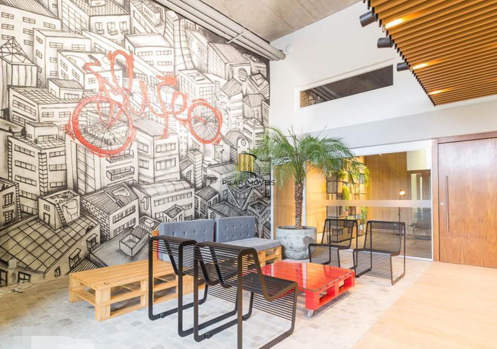 Apartamento com 1 dormitório e 1 vaga de garagem no Bairro Partenon