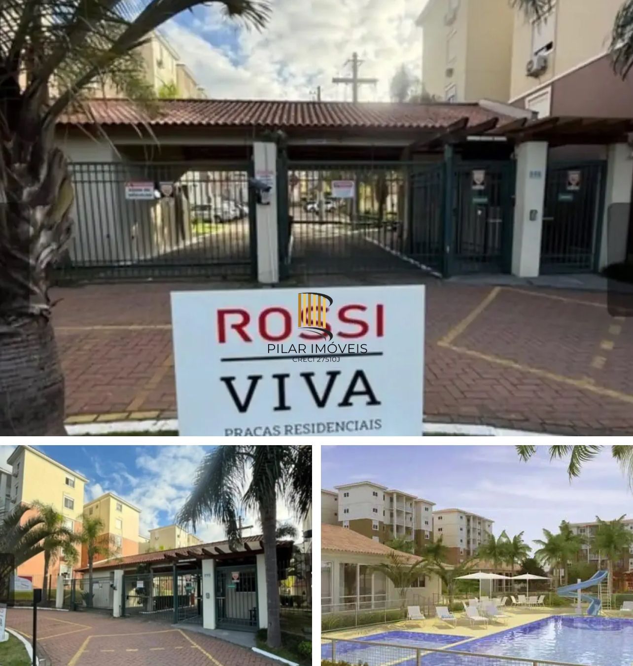 Apartamento com 67m², 3 dormitórios com vaga de garagem no bairro Morro Santana