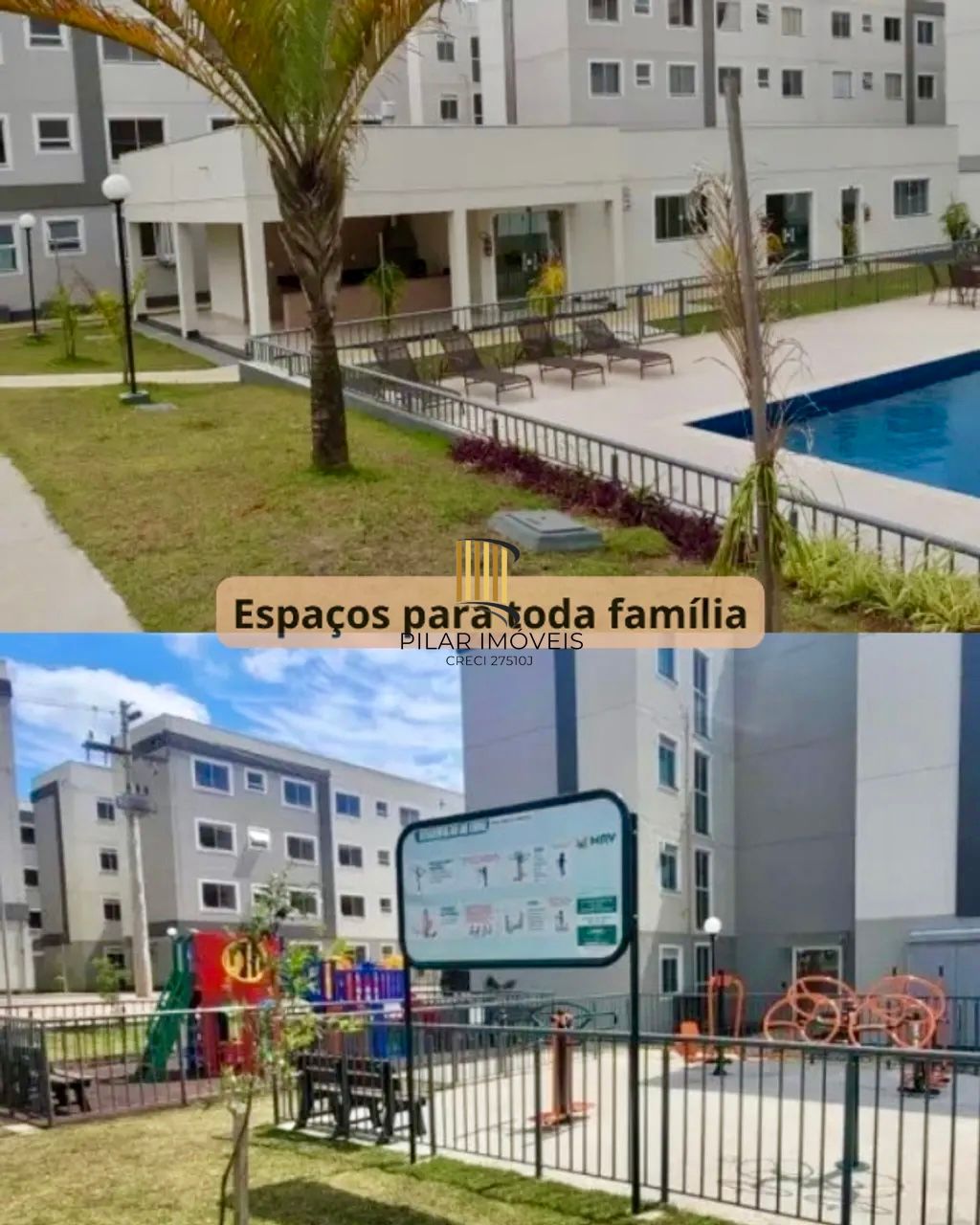 Apartamento Térreo 1 dormitório em condomínio fechado piscina, Viamão