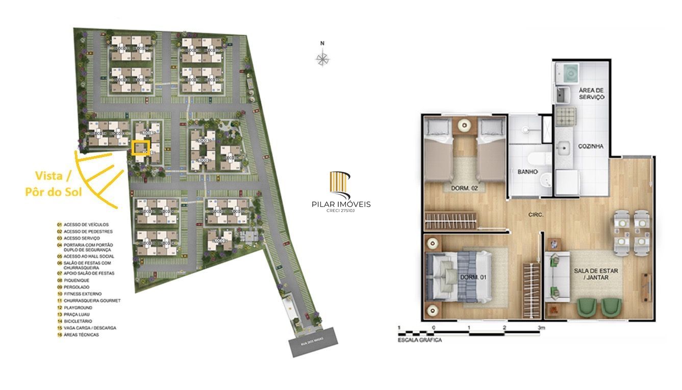 APARTAMENTO 2 DORMITÓRIOS COM VAGA  ZONA NORTE EM PORTO ALEGRE PARA COMPRAR