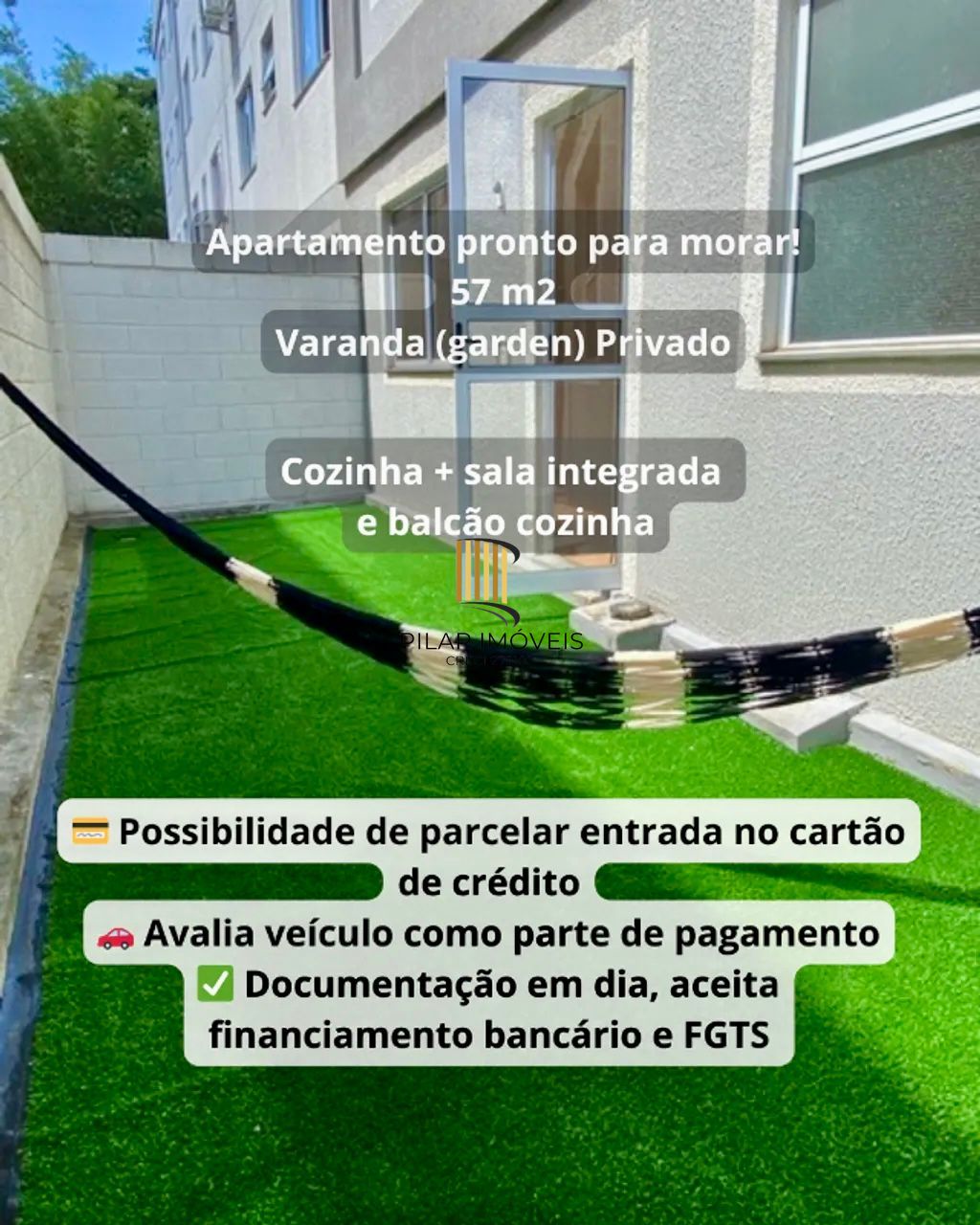 Apartamento Térreo 1 dormitório em condomínio fechado piscina, Viamão