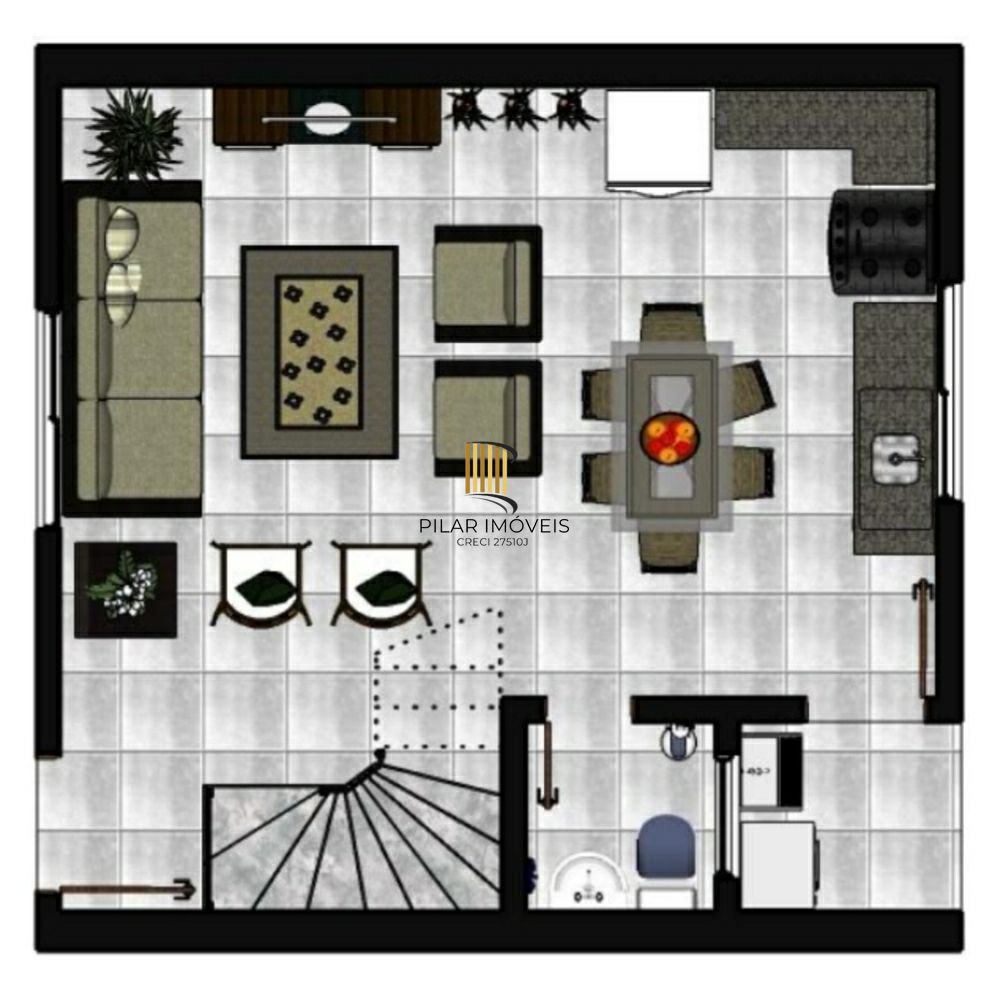 Casa de Condomínio com 3 Quartos e 2 banheiros à Venda, 86 m² por R$ 259 mil