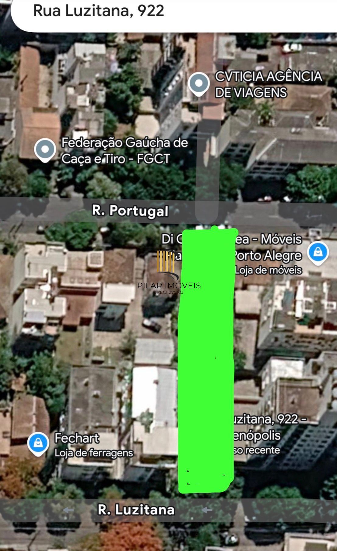 Terreno de 11x 60 no Bairro Higienópolis Entre Rua Portugal e Luzitana - Pilar Imóveis