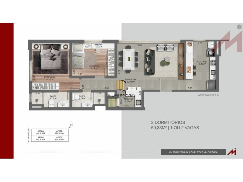Apartamento com 2 dormitórios à venda, 97 m² por R$ 682.100,00 - Passo d'Areia - Porto Alegre/RS
