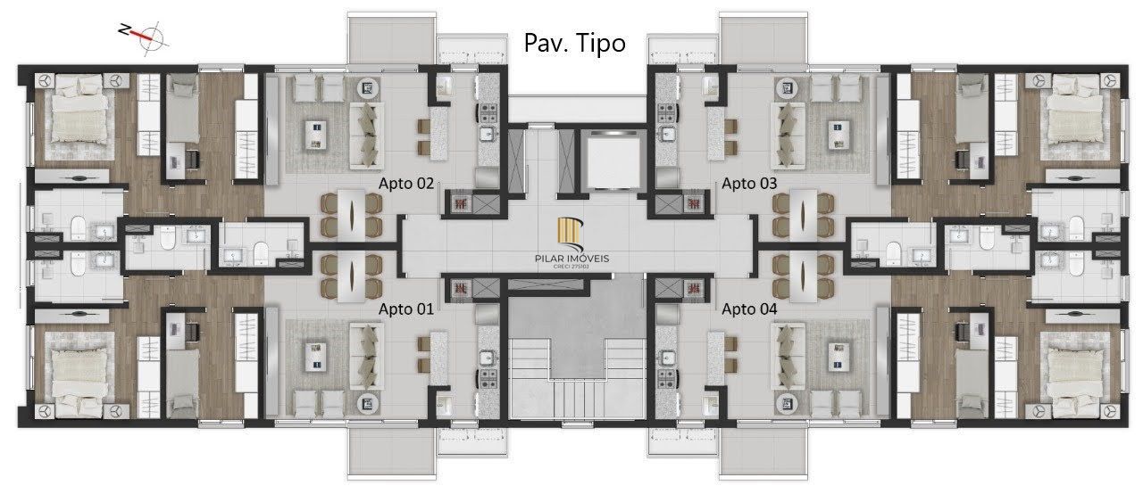 Apartamento 2 dormitórios no bairro Petrópolis