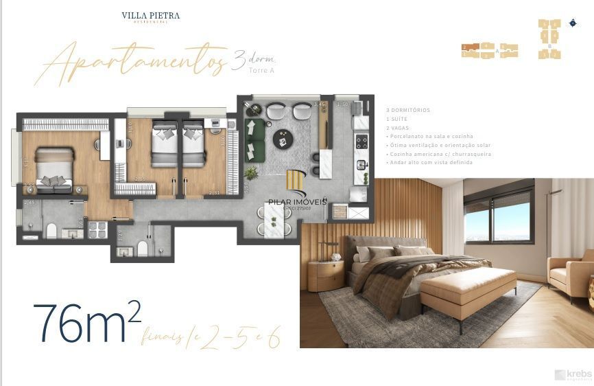 PORTO NOBRE vende excelente apartamento na Av do Forte