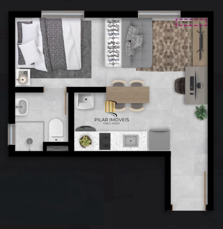 Apartamento com 1 dormitório à venda, 29 m² por R$ 188.000,00 - Cavalhada - Porto Alegre/RS