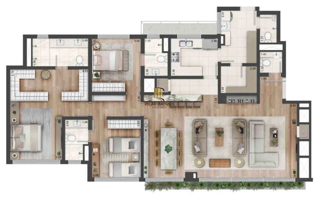 PORTO NOBRE vende THE PARK, com 3 suítes, no bairro Rio Branco