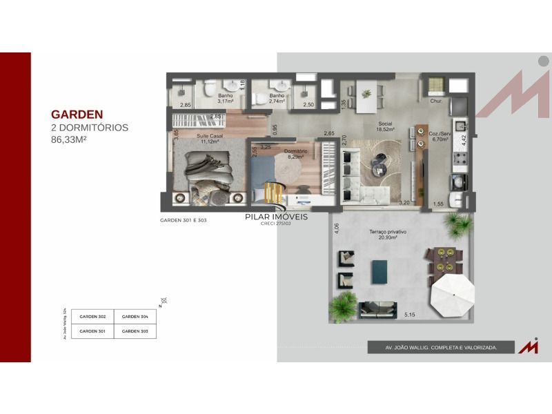 Apartamento com 2 dormitórios à venda, 97 m² por R$ 682.100,00 - Passo d'Areia - Porto Alegre/RS