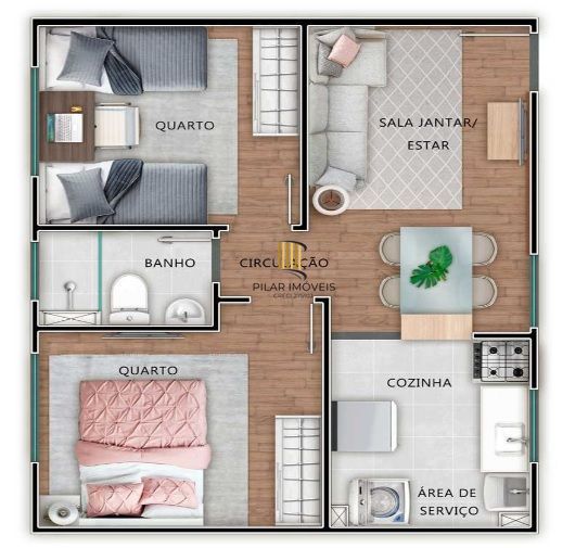 PORTO NOBRE vende apartamento PORTO DAS ÁGUIAS, 2 dormitórios, na Restinga