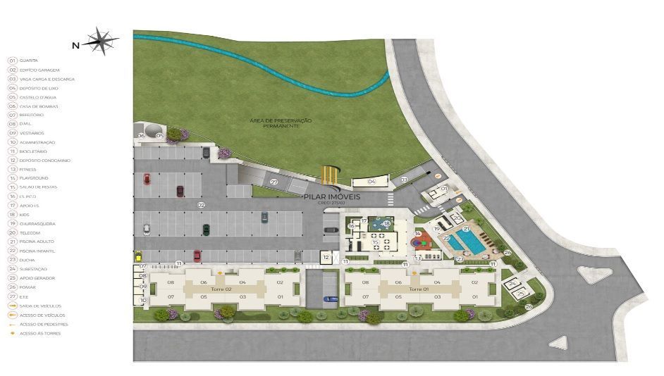 PORTO NOBRE vende apartamento PORTO MONTENEGRO, de 2 dormitórios, sendo 1 suíte, na Região do Jardim Planalto.