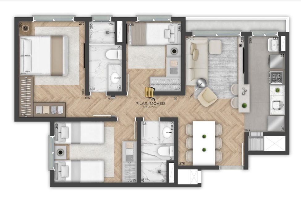 PORTO NOBRE vende PRIME WAALIG, apartamento de alto padrão com 2 dorm.