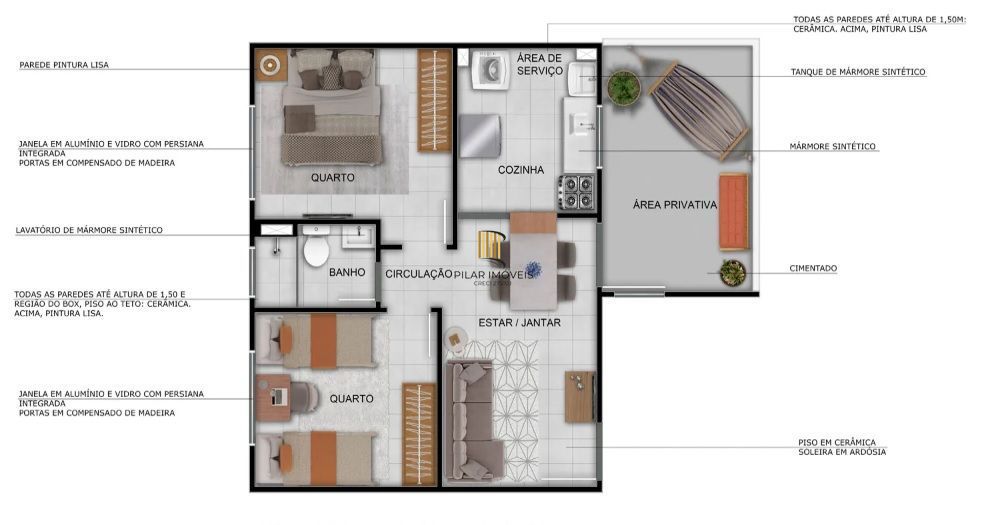 Apartamento à venda, 40 m² por R$ 223.990,00 - Lagos de Nova Ipanema - Porto Alegre/RS