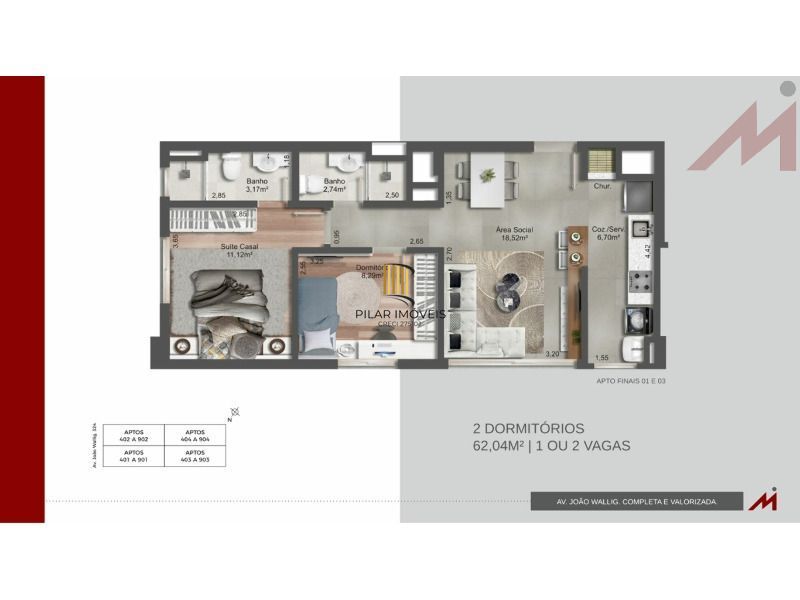 Apartamento com 2 dormitórios à venda, 97 m² por R$ 682.100,00 - Passo d'Areia - Porto Alegre/RS