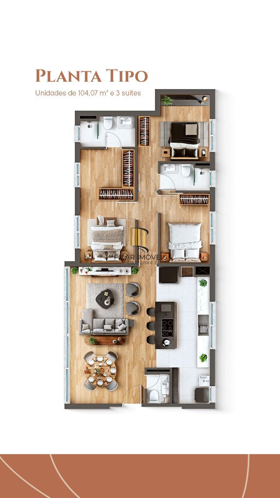 Lançamento com 3 suítes , 104 m² ,2 vagas , próximo Shopping Paseo - Tristeza