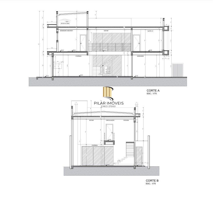 Excelente casa em condomínio com 3 suítes e 4 vagas, com 237,2m² de área privativa em terreno de 649,75m².
