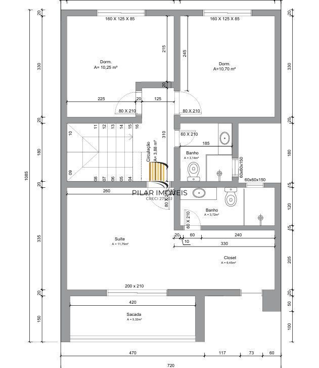 Casa em condomínio 4 D, sendo um dormitório no térreo , 168 m² , garagem coberta