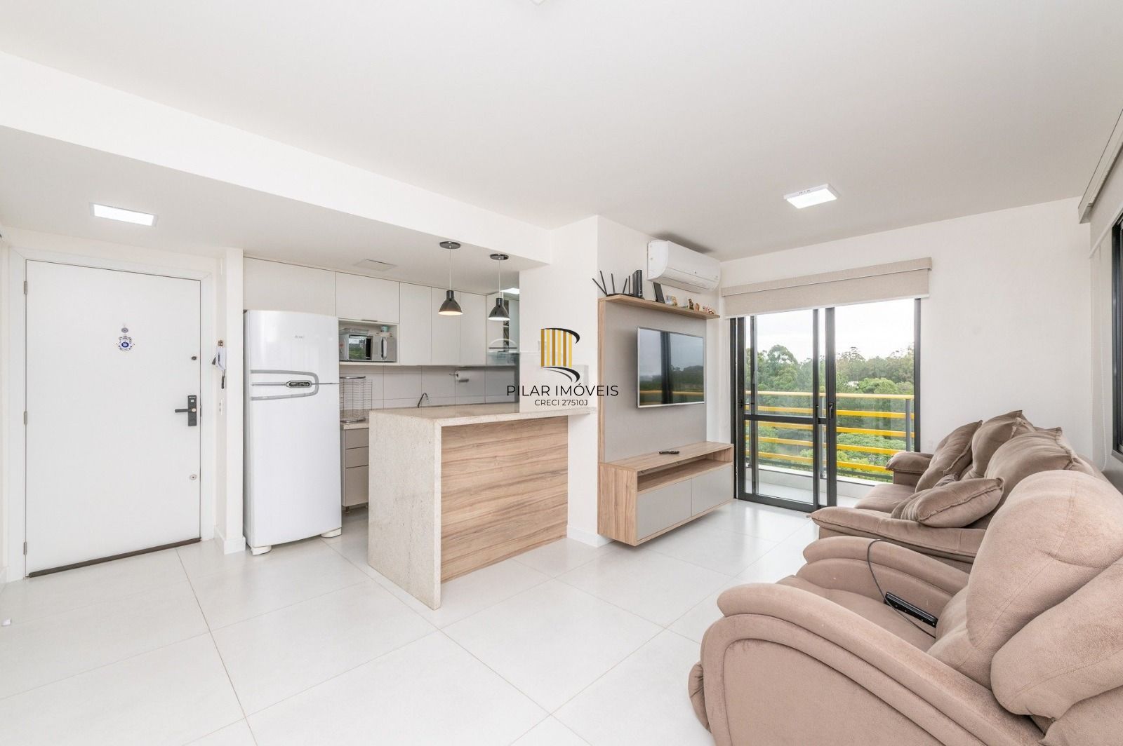 Yellow residence Apartamento de 2 Dormitórios Semimobiliado com 2 Vagas Próximo a Pucrs - Pilar Imóveis