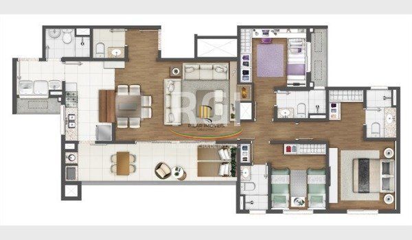 Apartamento para Venda - 127.35m², 3 dormitórios, sendo 3 suites, 2 vagas - Jardim do Salso
