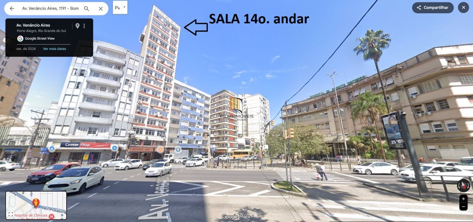 Sala comercial à venda/Porto Alegre/ Bom Fim/ frente HPS/ 70m²/ - Pilar Imóveis