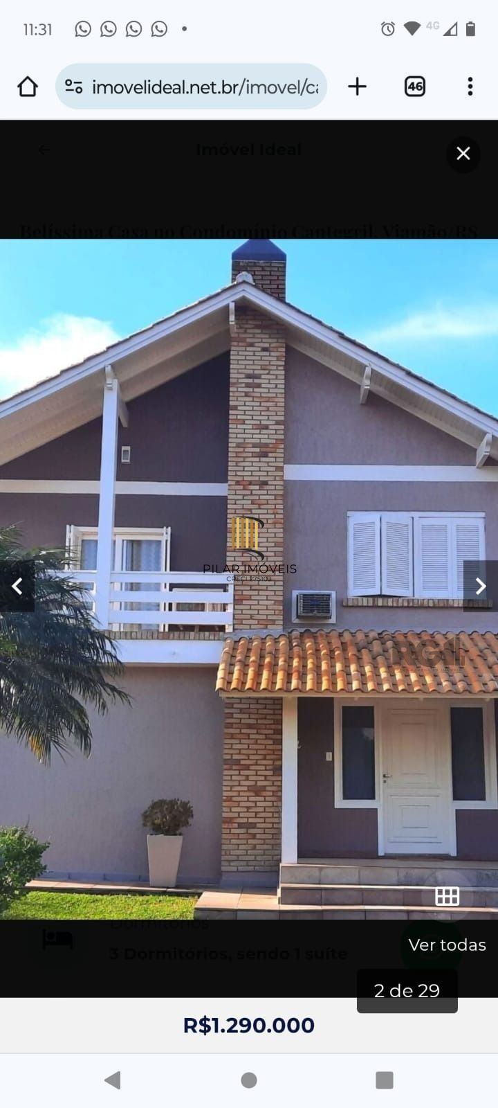 Casa 3 dormitórios no bairro São Lucas