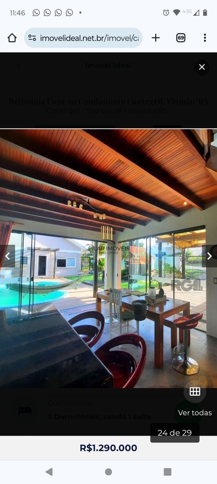 Casa 3 dormitórios no bairro São Lucas