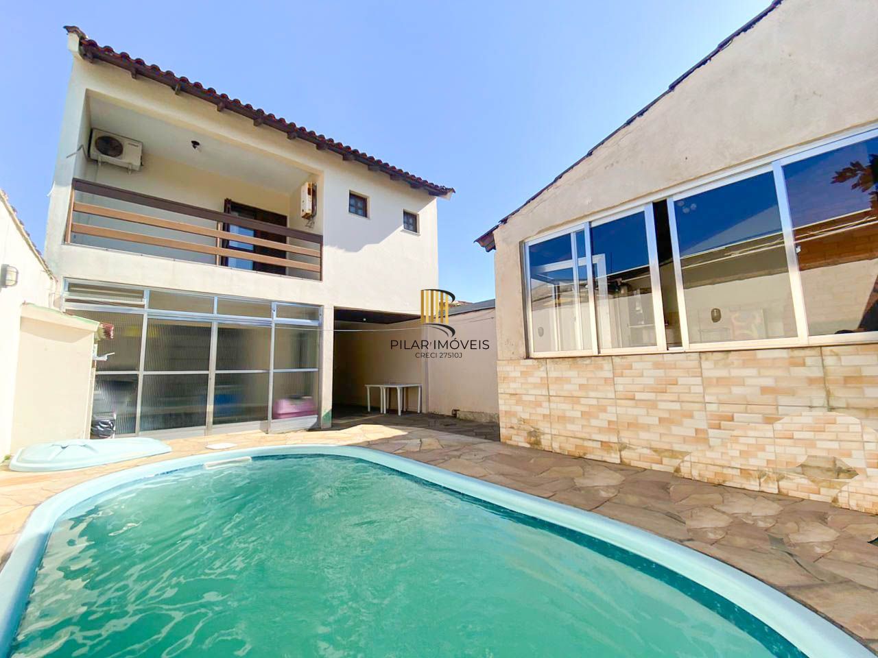Casa / 3 Quartos / 1 Suíte / Piscina / Cgurrasqueira / 4 Vagas / Porto Verde / Jardim Algarve / Alvorada / RS - Pilar Imóveis
