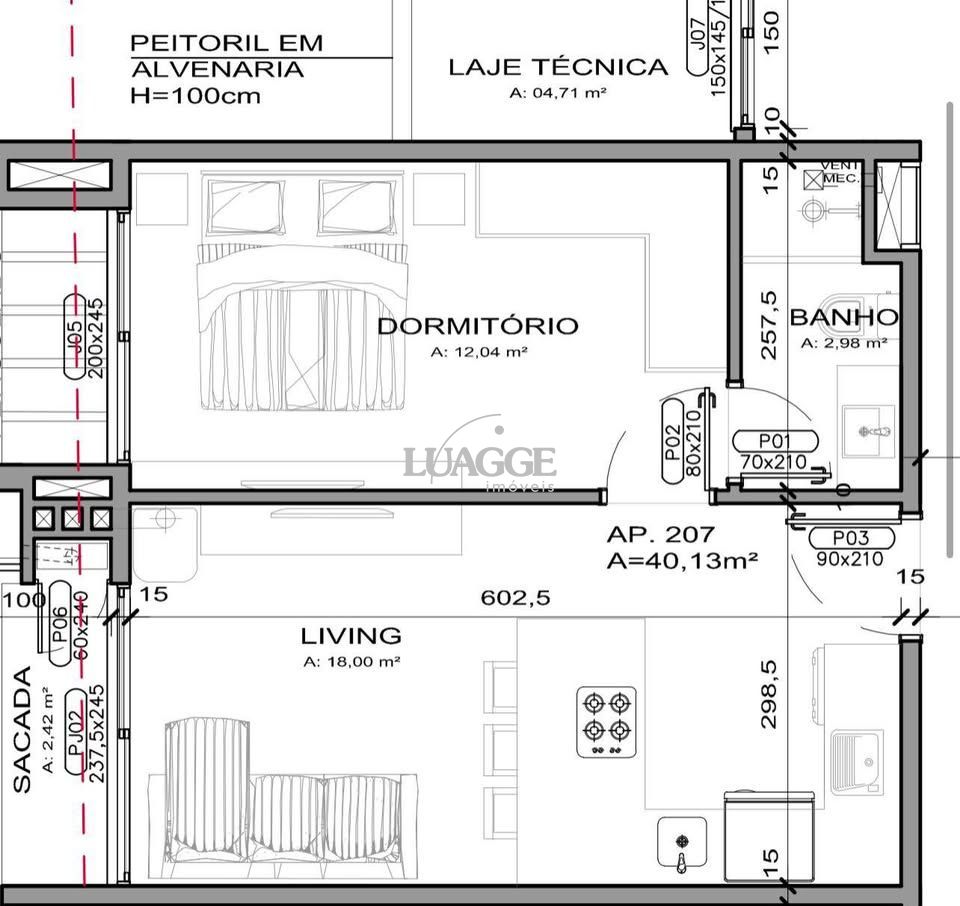 Apartamento à venda com 1 quarto, 42m² - Foto 16